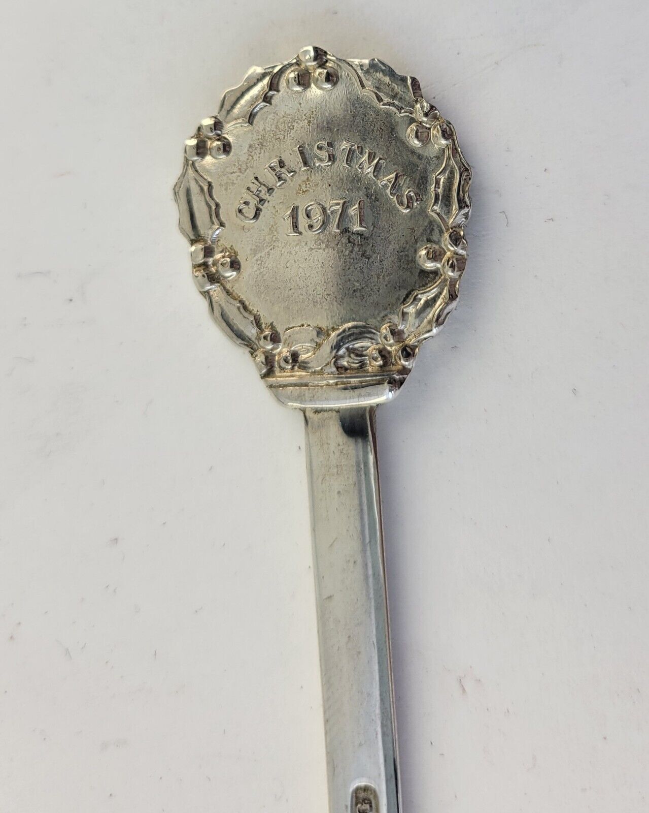 1971 Christmas Gorham Sterling Silver Souvenir Spoon 4 3/4" Enameled .87oz.