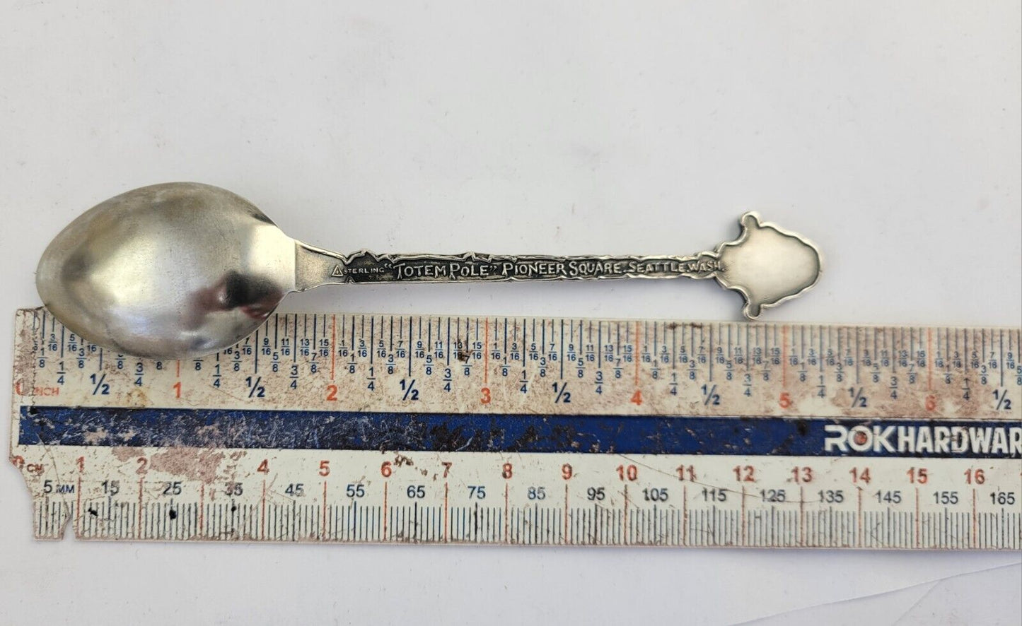 Chief Seattle Sterling Souvenir Spoon 5 1/4" Silver .56oz. Angeline Totem Pole