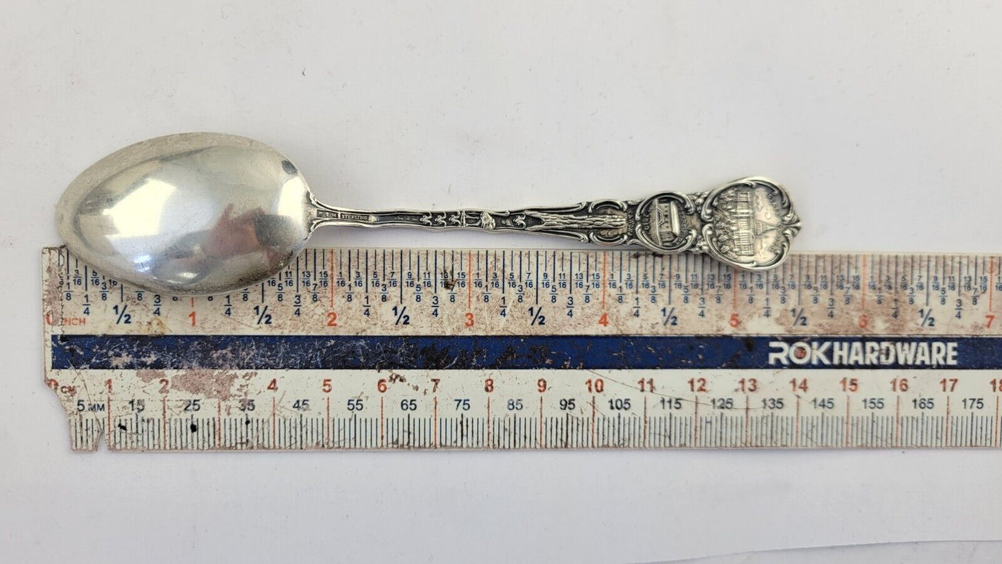 California Sterling Souvenir Spoon 5 1/2" .63oz. Sutter's Fort Wawona Eureka