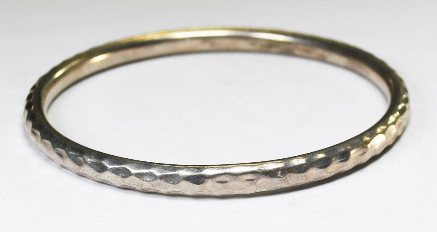 Sterling Silpada 5mm Thick Hammered Round Medium Bangle Bracelet B1482