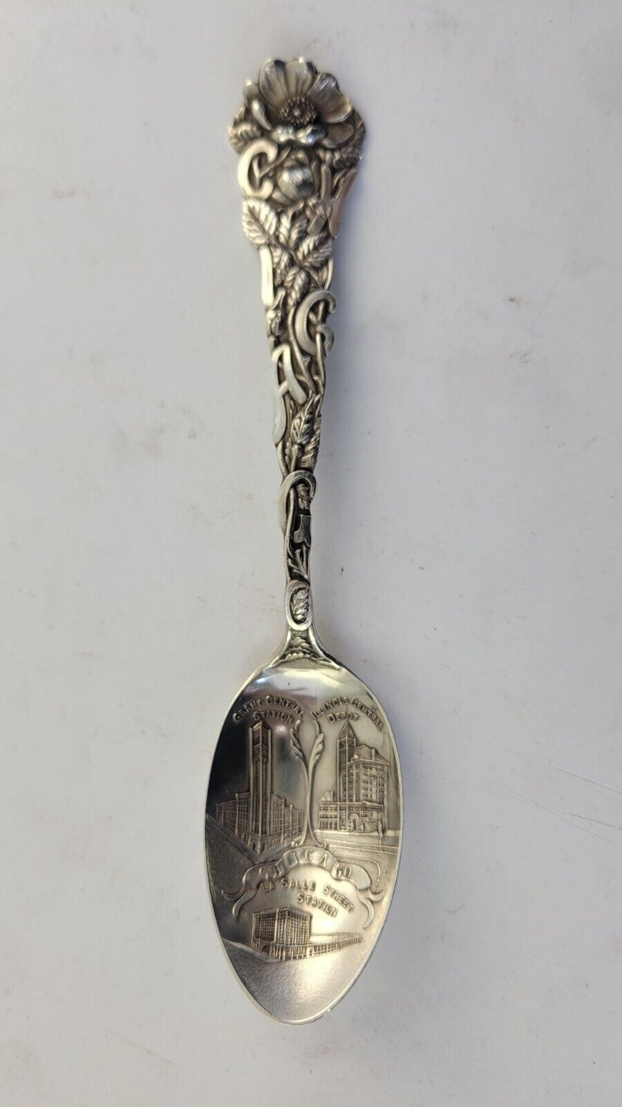 Chicago Sterling Silver 5 1/8" Souvenir Spoon .51oz. by Watson La Salle