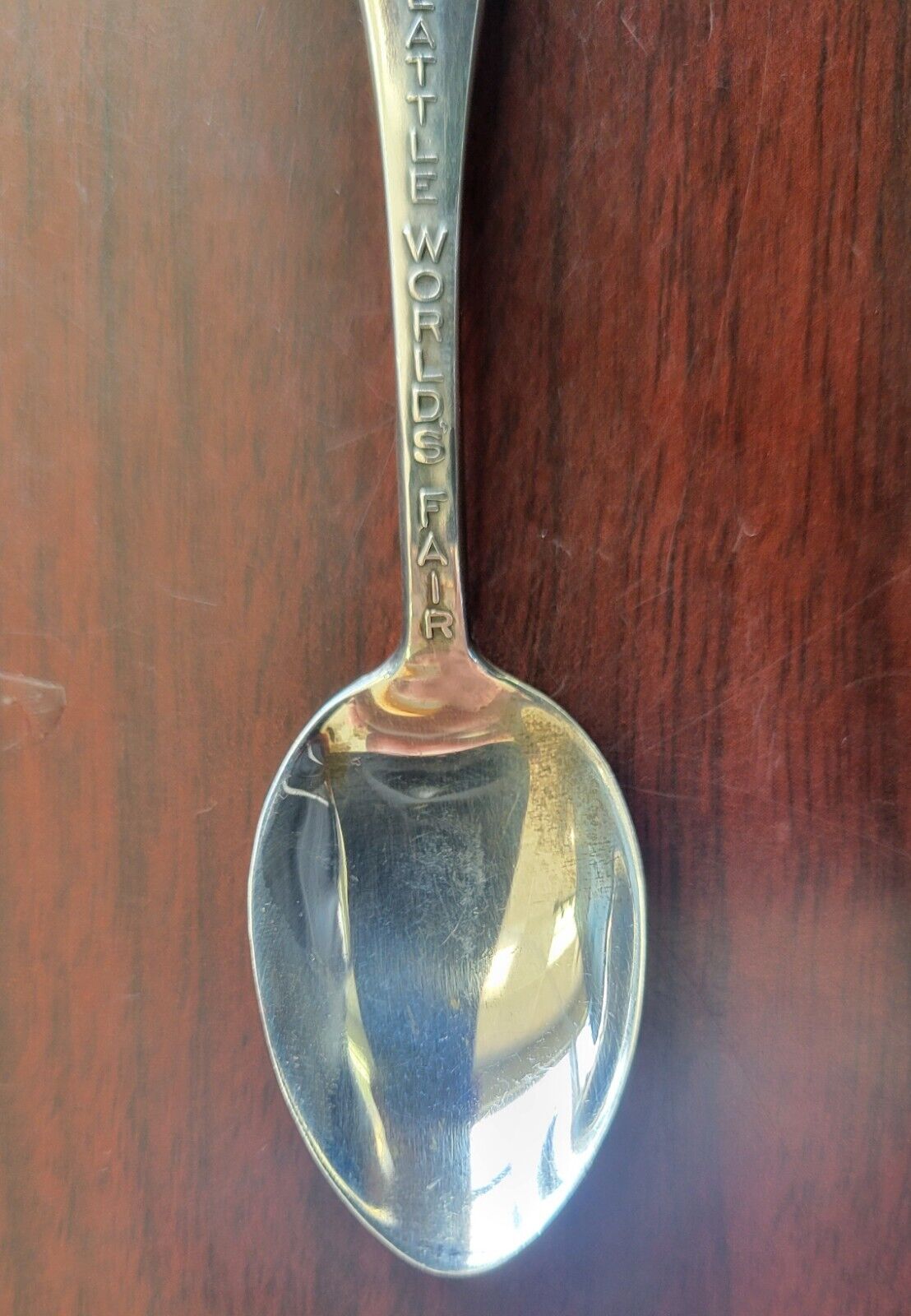 1962 Seattle Worlds Fair Sterling Silver 4 1/8" Souvenir Spoon .34oz.