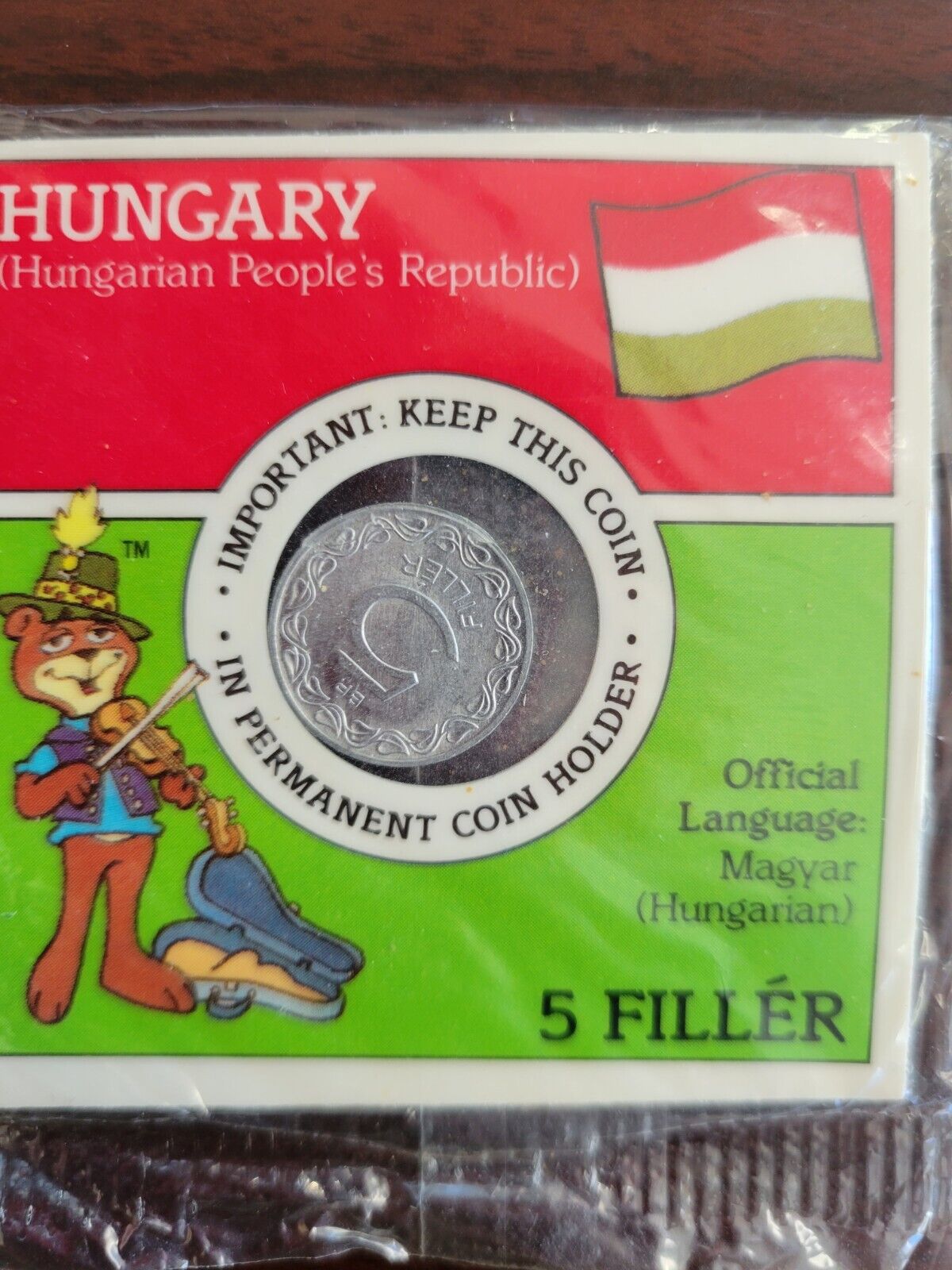 1989 Super Golden Crisp Cereal Box South Hungary 5 Filler Coins of the World