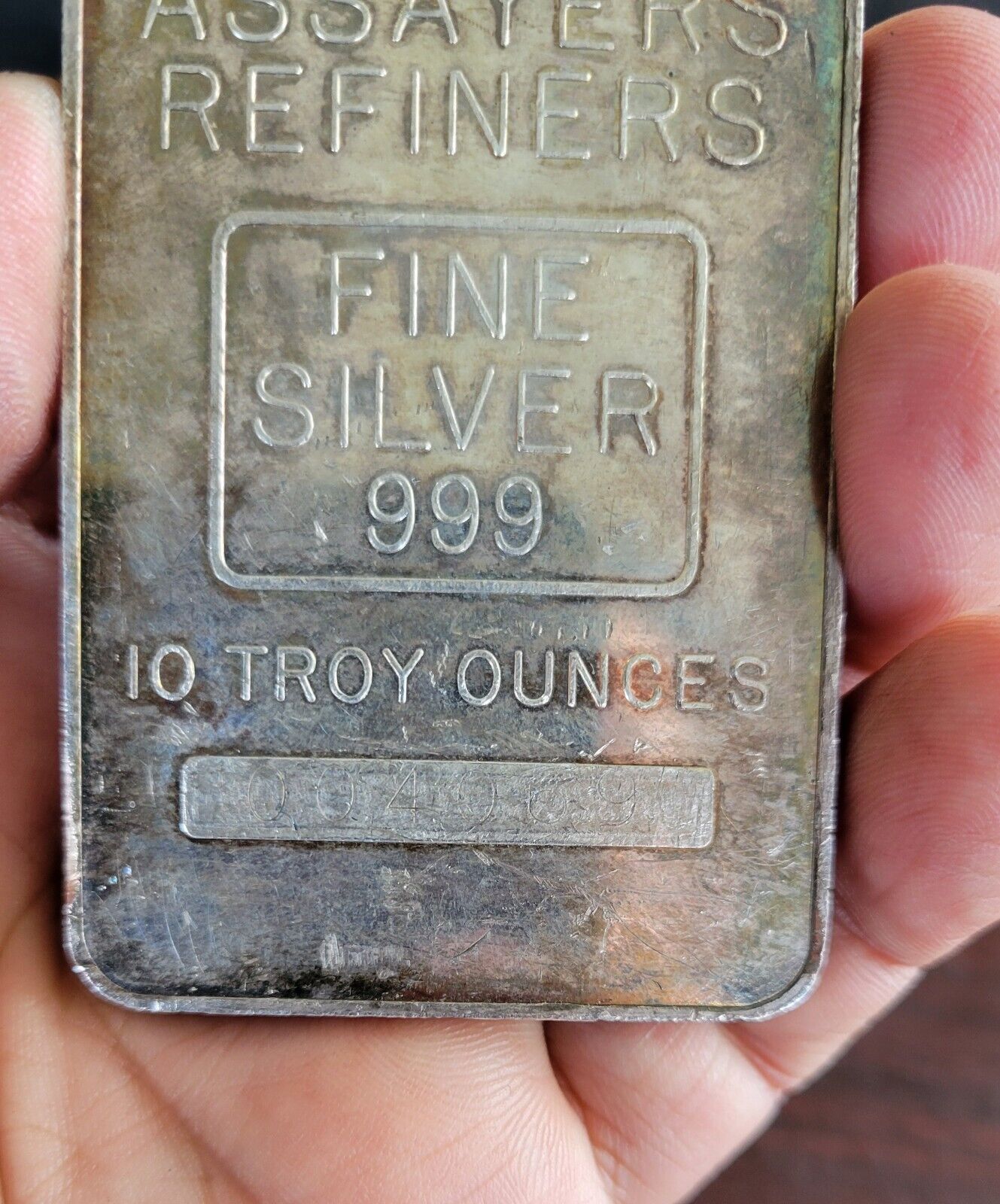 Gold Way Assayers Refiners Silver 10 Troy Ounce Art Bar .999 Fine Silver Rare