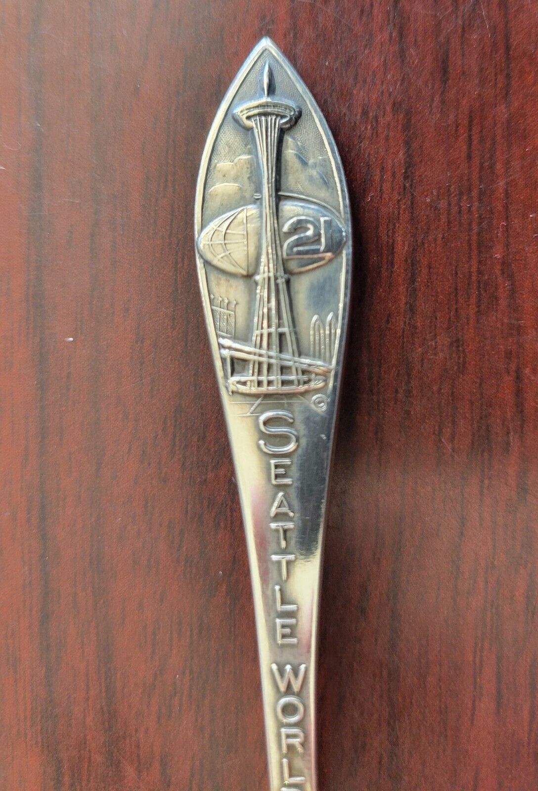 1962 Seattle Worlds Fair Sterling Silver 4 1/8" Souvenir Spoon .34oz.