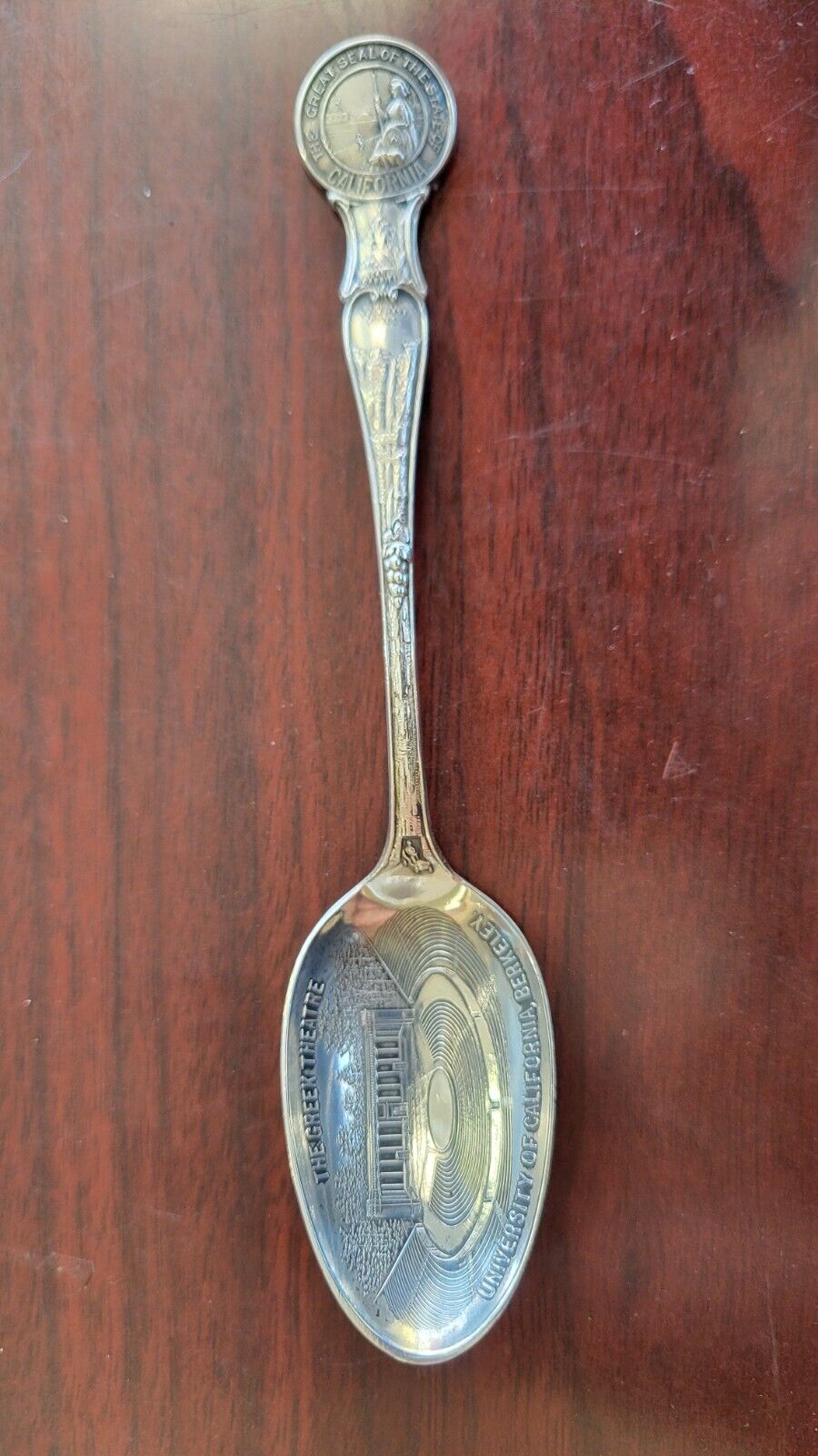 The Greek Theater Sterling 5  1/4" Souvenir Spoon .5oz. Berkley University