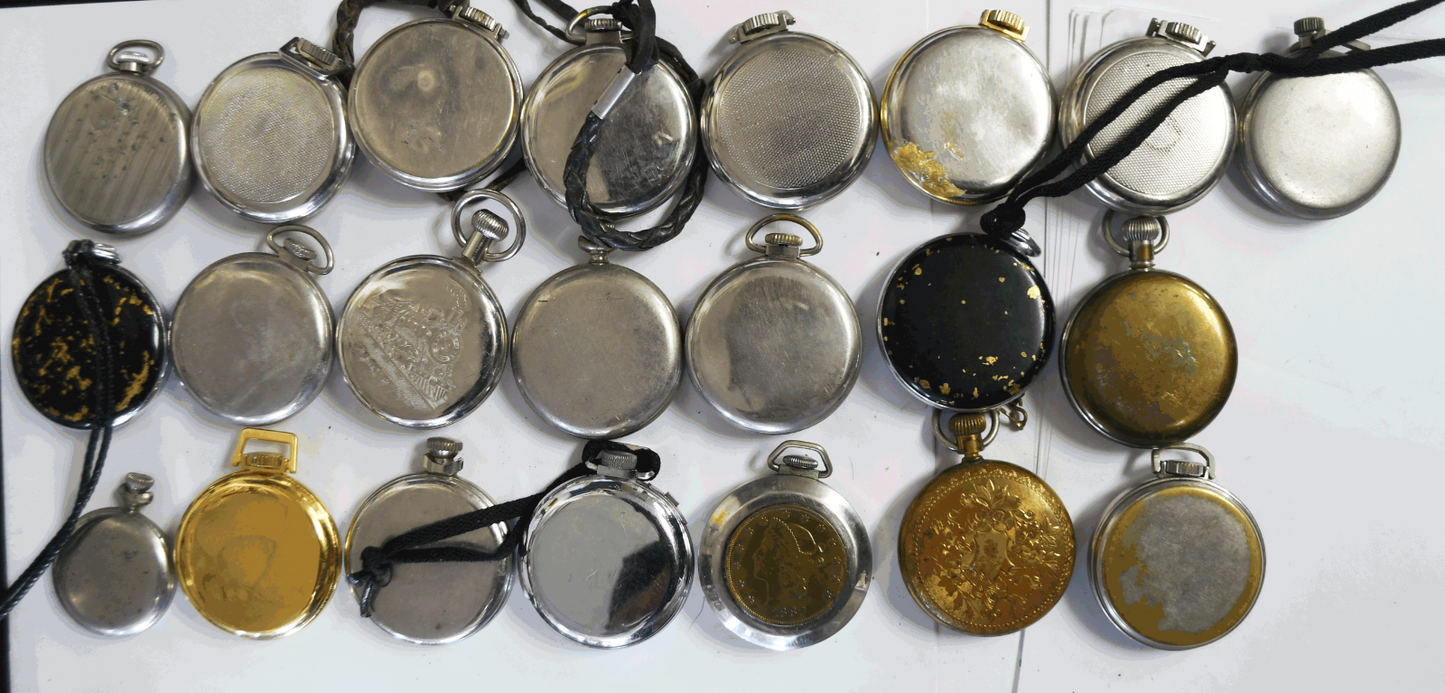 22 Dollar Pocket Watches Ingraham Remington Baltimore Westclox Ingersoll