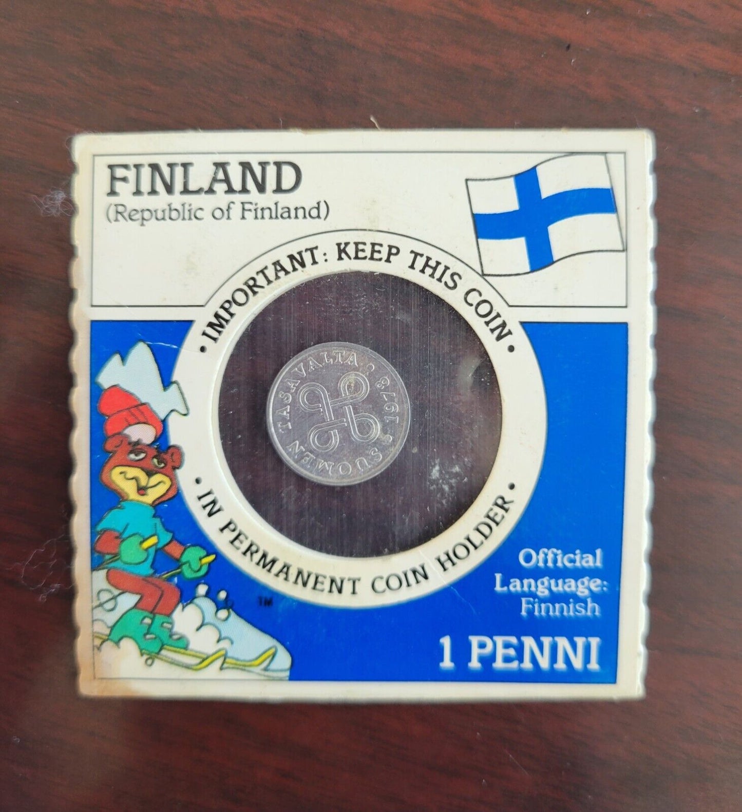 1989 Super Golden Crisp Cereal Box Finland 1 Penni Coins of the World