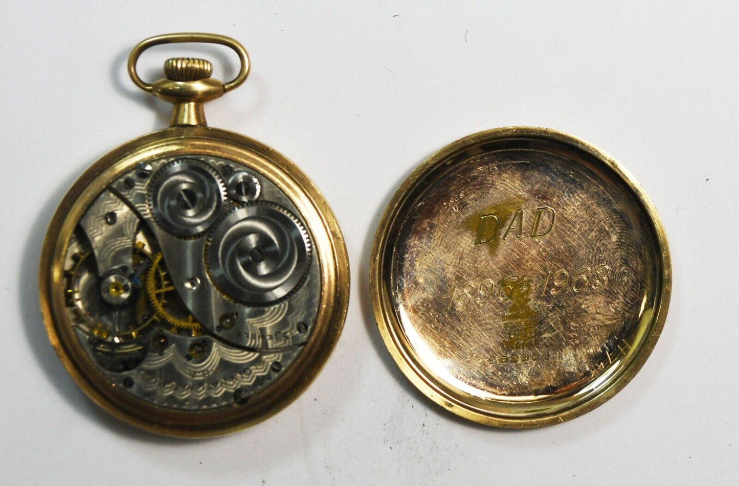 1935 Elgin 315 Size 12 Open Face 25yr Gold Filled Pocket Watch 15j