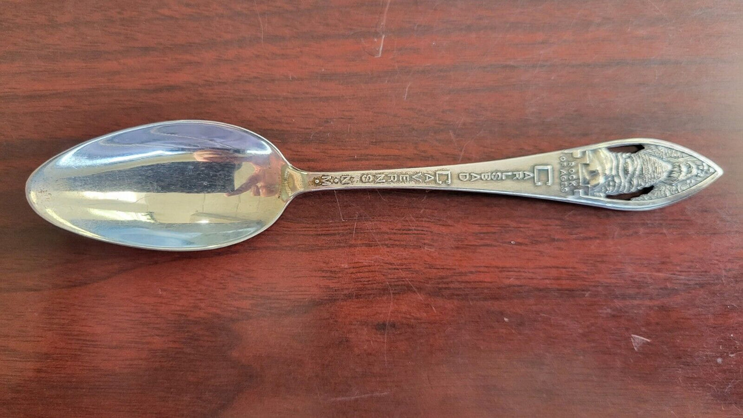 Carlsbad Caverns New Mexico Sterling 5 5/8" Souvenir Spoon .61oz. Rock Of Ages