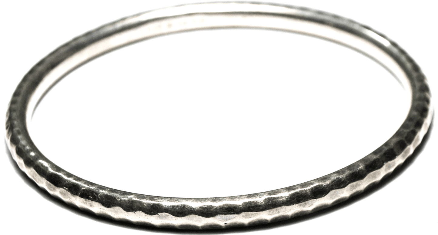 Sterling Silpada 5mm Thick Hammered Round Large Bangle Bracelet B1482