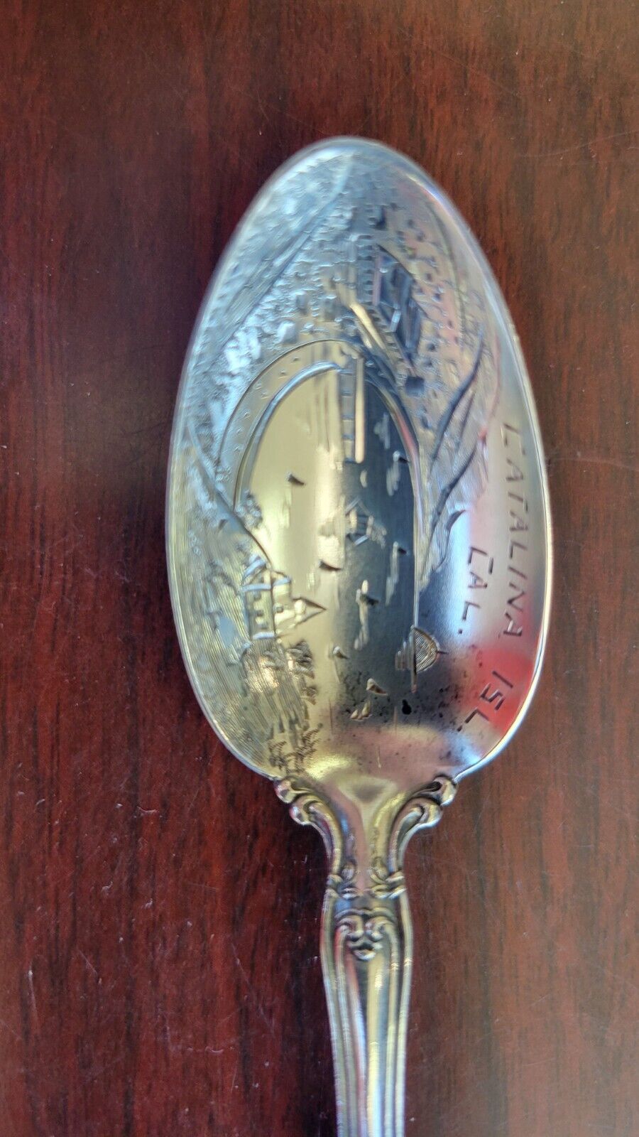 Catalina Island Ca. Sterling Silver Souvenir Spoon 5 3/8" .48oz. by Wallace