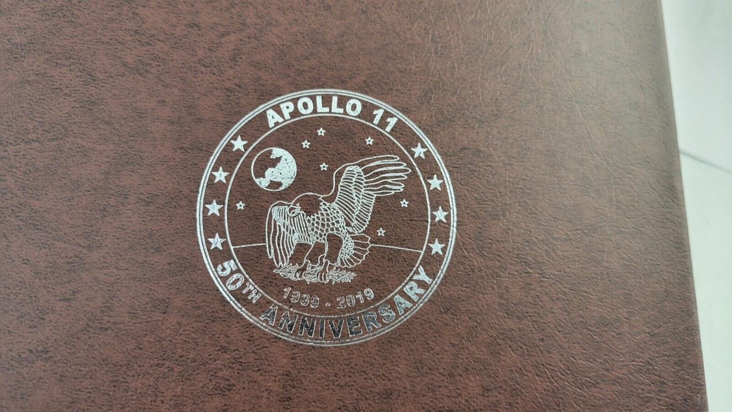 Apollo 11 50th Anniversary 2019 3 oz Silver American Eagle Coin & Bar w/ Box COA