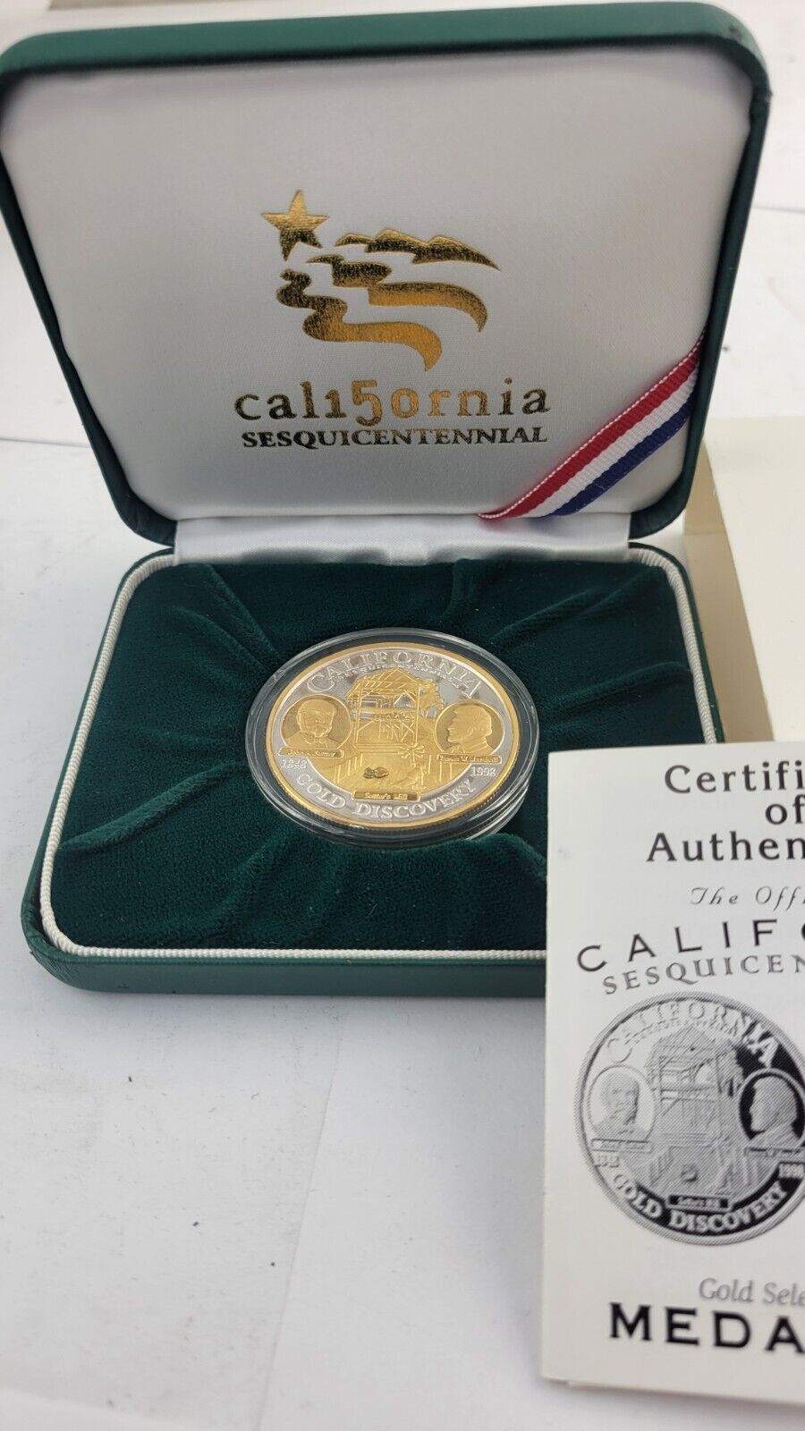 1848-1998 Gold Discovery California Sesquicentennial 1oz .999 Fine Silver Boxed