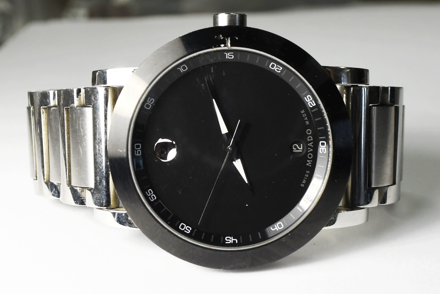 Movado Museum Sport Quartz 07.1.14.1145 Wristwatch 42mm Stainless 6-1/4" Wrist