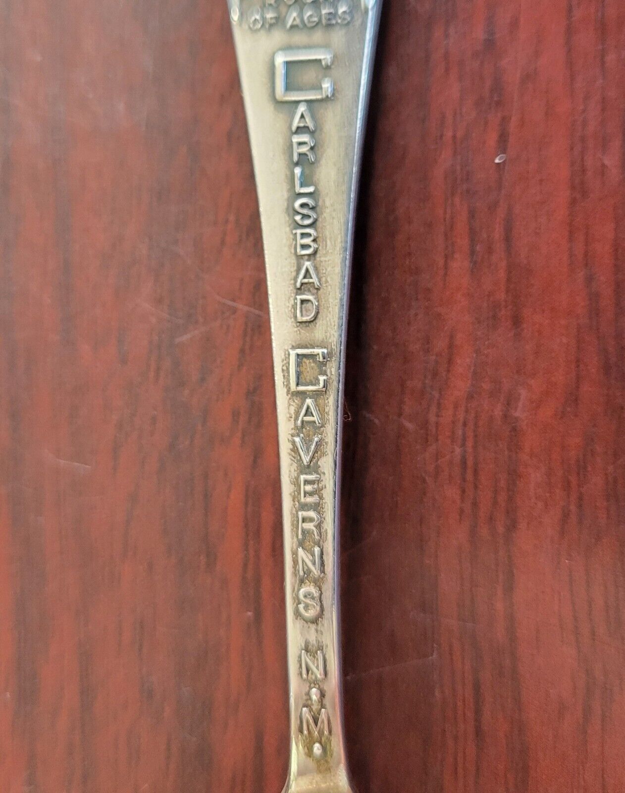 Carlsbad Caverns New Mexico Sterling 5 5/8" Souvenir Spoon .61oz. Rock Of Ages