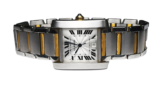 Cartier Tank Francaise 18k Gold Stainless 28mm Automatic 2302