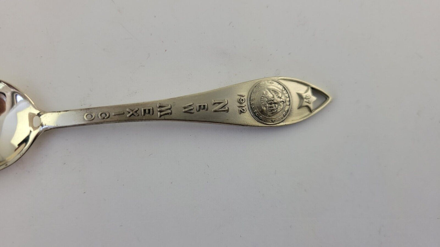 New Mexico Sterling Silver 4 1/4" Souvenir Spoon .31oz. By Bell Trading Post