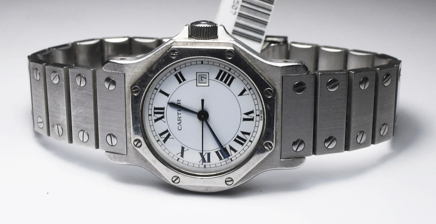 Women's Cartier Santos 2966 Octagon Stainless 30mm Automatic