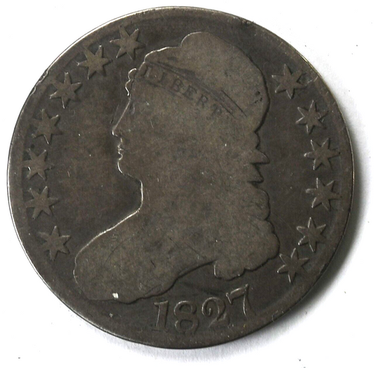 1827 50c Capped Bust Silver Half Dollar Fifty Cents