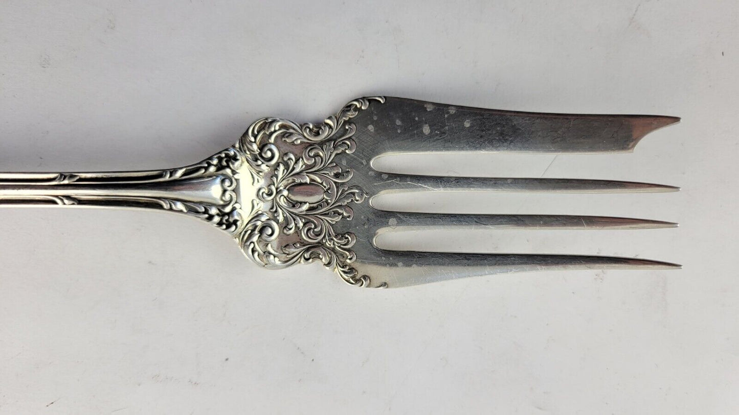 Lucerne by Wallace Sterling Silver 8 5/8" Medium Cold Meat Serving Fork 2.2oz.