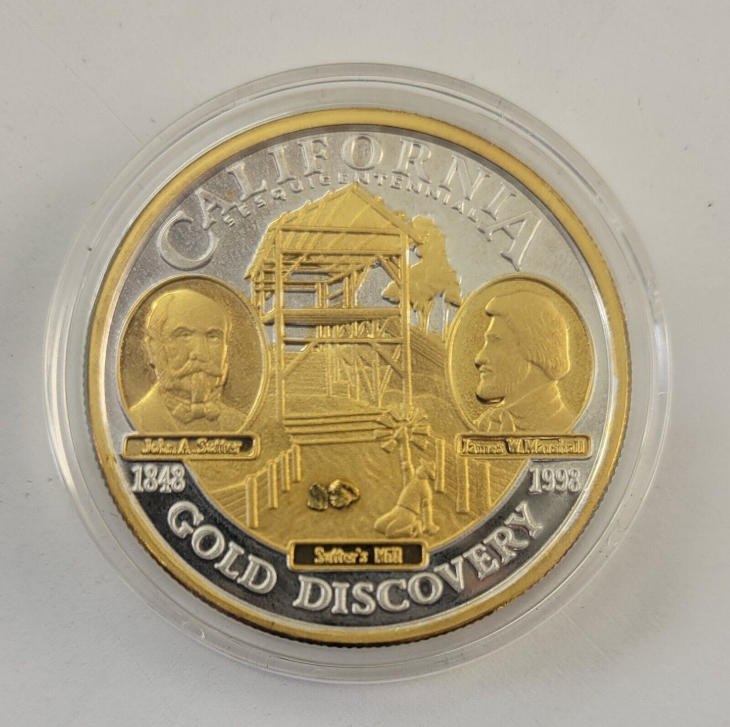 1848-1998 Gold Discovery California Sesquicentennial 1oz .999 Fine Silver Boxed