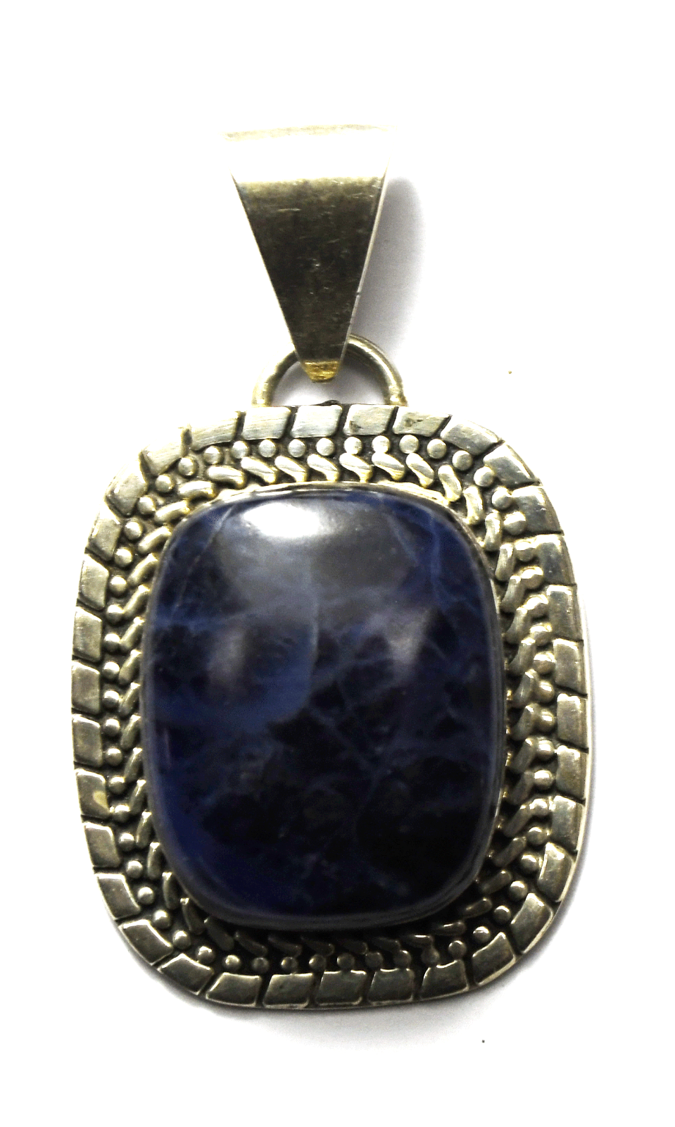 Sterling ATI Mexico Sodalite Rectangle Pendant 52mm x 30mm