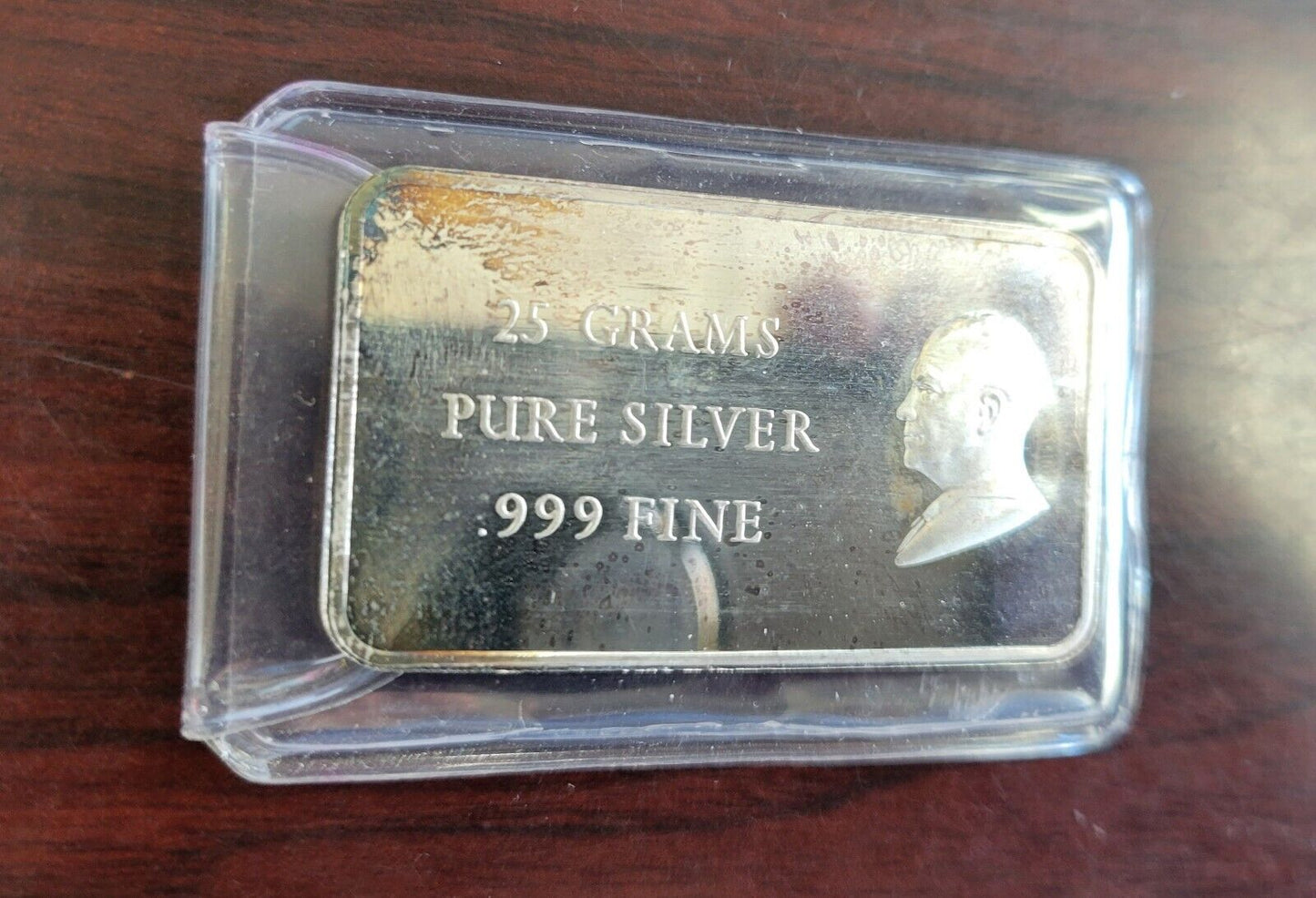 President Dwight D Eisenhower Madison Mint 25 Gram .999 Silver Art Bar