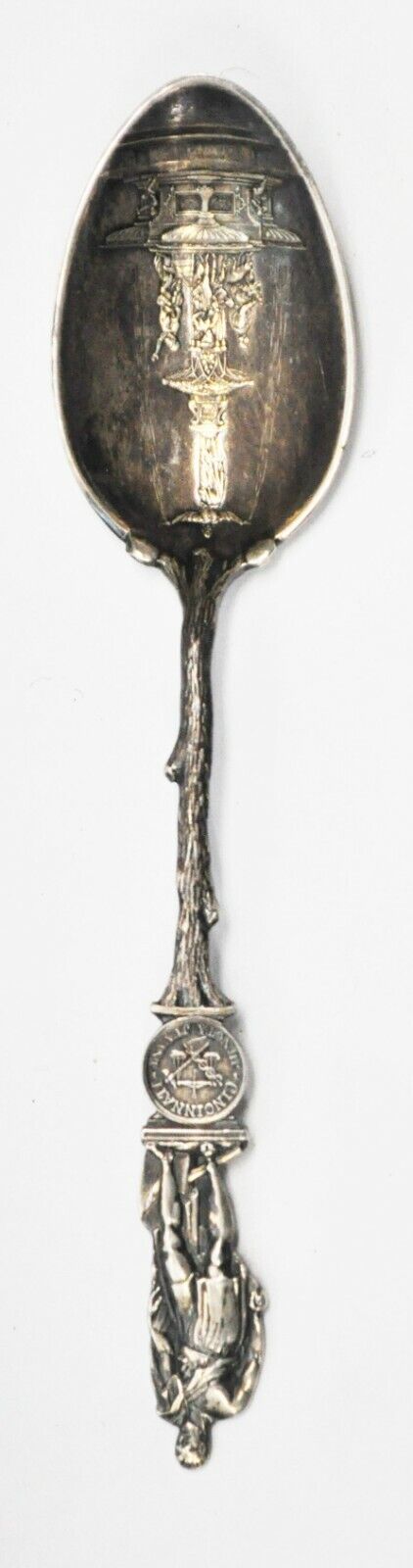 Gorham Sterling Cincinnati Fountain Juncta Juvant AJ Plaut Souvenir Spoon 5-7/8"