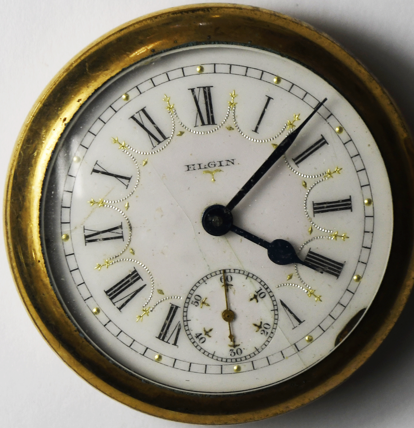 1900 Elgin Size 18 Grade 217 OF GF LS Pocket Watch Silver Gold Dial