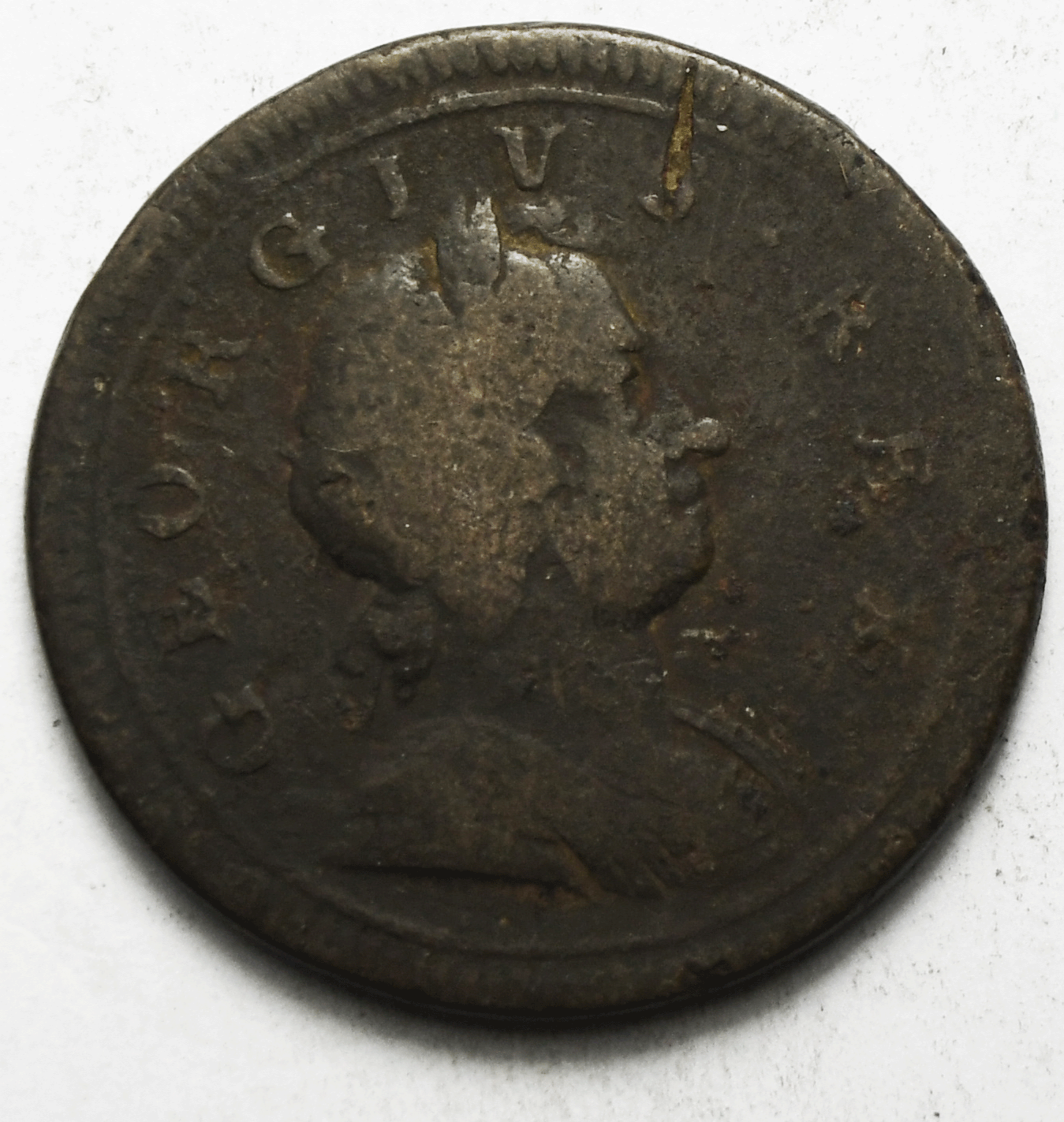 1723 Great Britain 1/2 Penny KM# 557