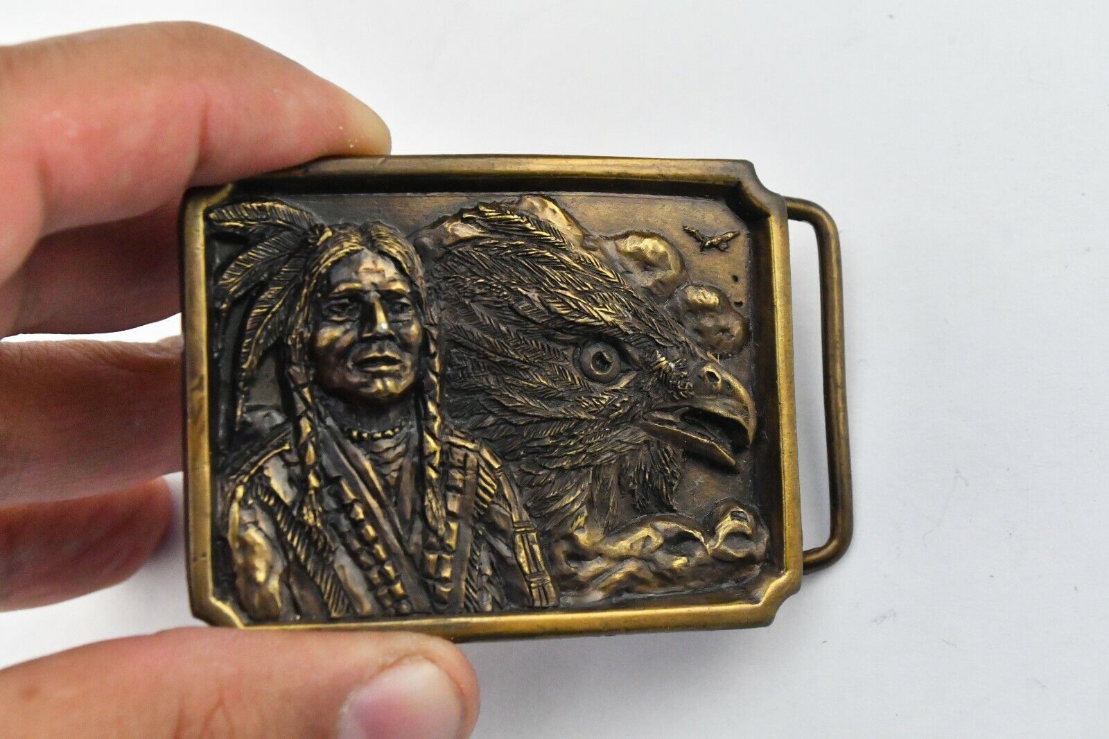 1984 Bergamot Brass Works Indian Chief #G-L43 Vintage Belt Buckle 2 3/ –  Precious Metals & Gems