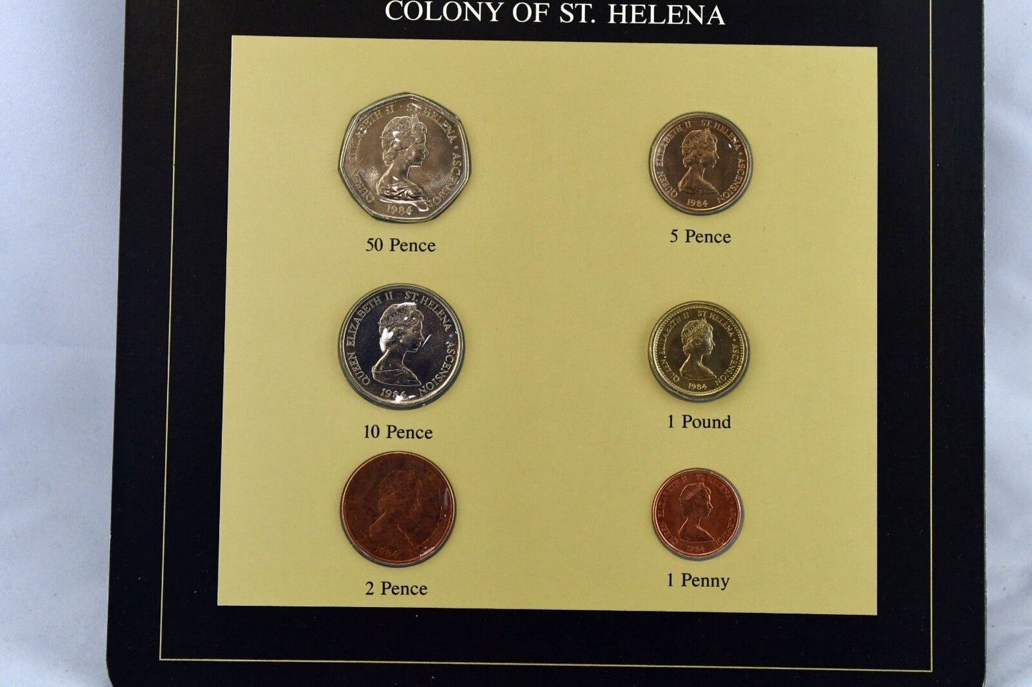 Coin Sets of All Nations Franklin Mint Colony of St. Helena 1984 Complete