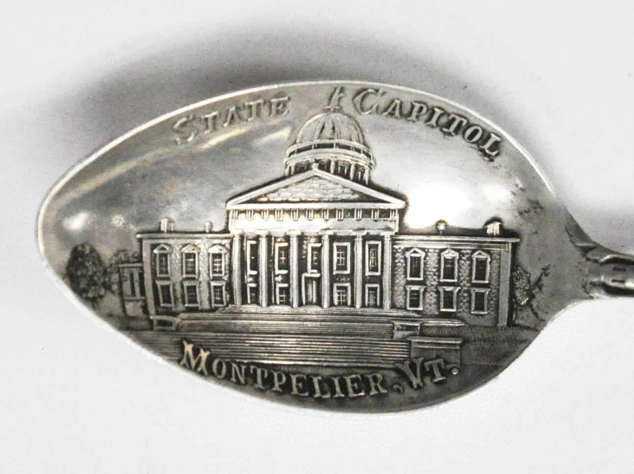 Sterling Silver Watson Vermont Montpelier 4-1/8" Souvenir Spoon Capitol