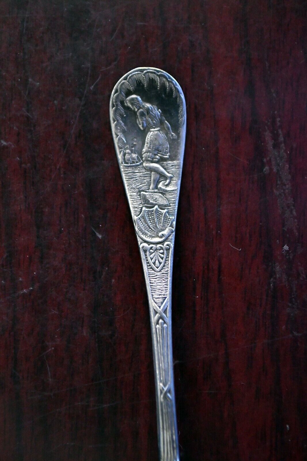 Algeria Worlds Fair by U.S. Sterling Co 4 1/4" Souvenir Demitasse Spoon .33 oz.