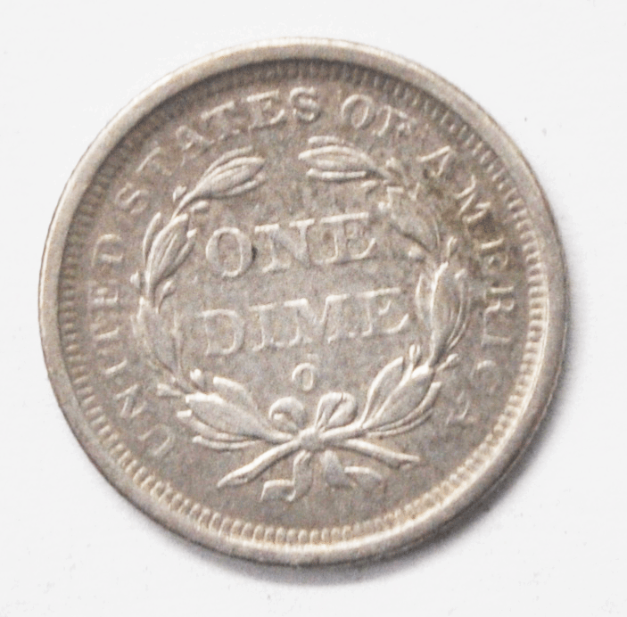 1842 O 10c Seated Liberty Silver Dime Ten Cents New Orleans XF