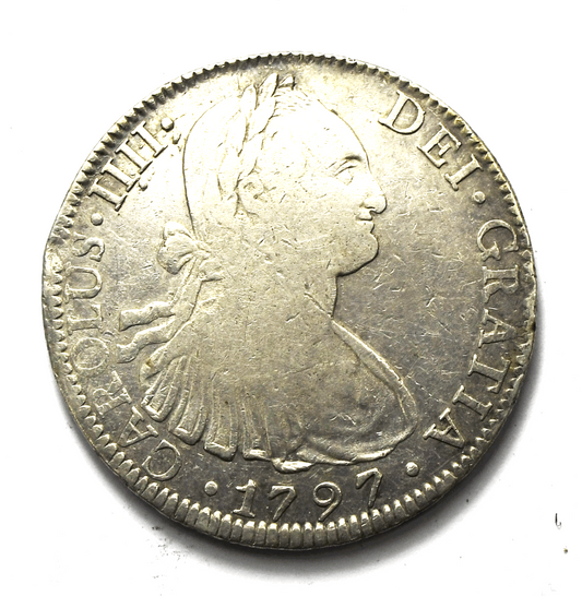 1797 Mo Mexico 8 Reales Silver Coin KM# 109