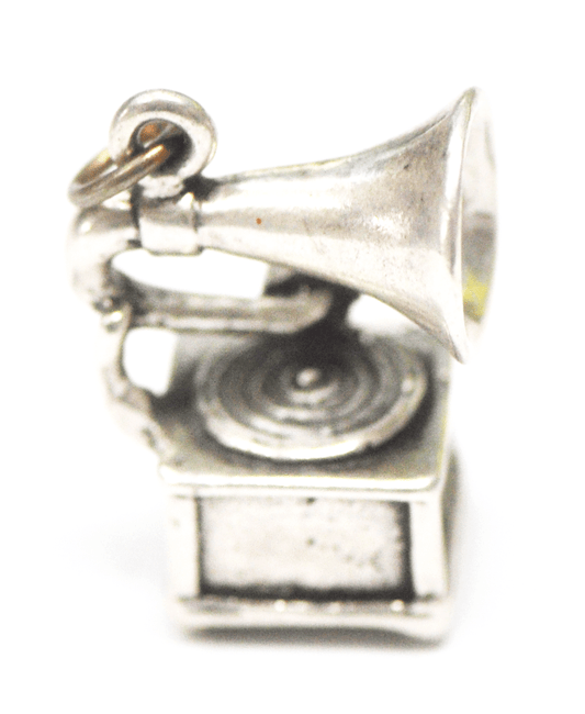 Sterling Silver  Maisels Gramophone Record Player Charm 18mm