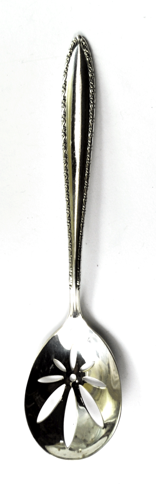 Wallace Michele Sterling Silver Solid Sugar Sifter Spoon 6-1/4" Pierced