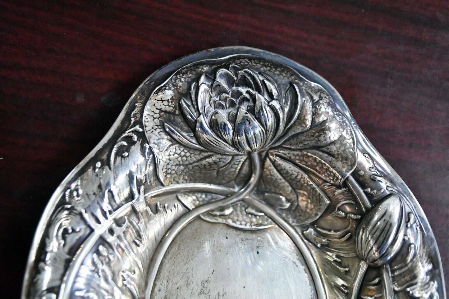 Wallace #647 Sterling Silver 6 3/4" x 5" Floral Scampi Dish 2.4 oz.