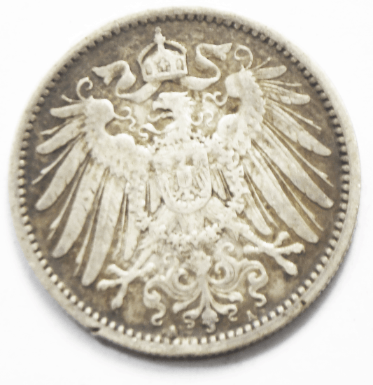 1906 A Germany Empire Silver One Mark Silver Coin KM# 14