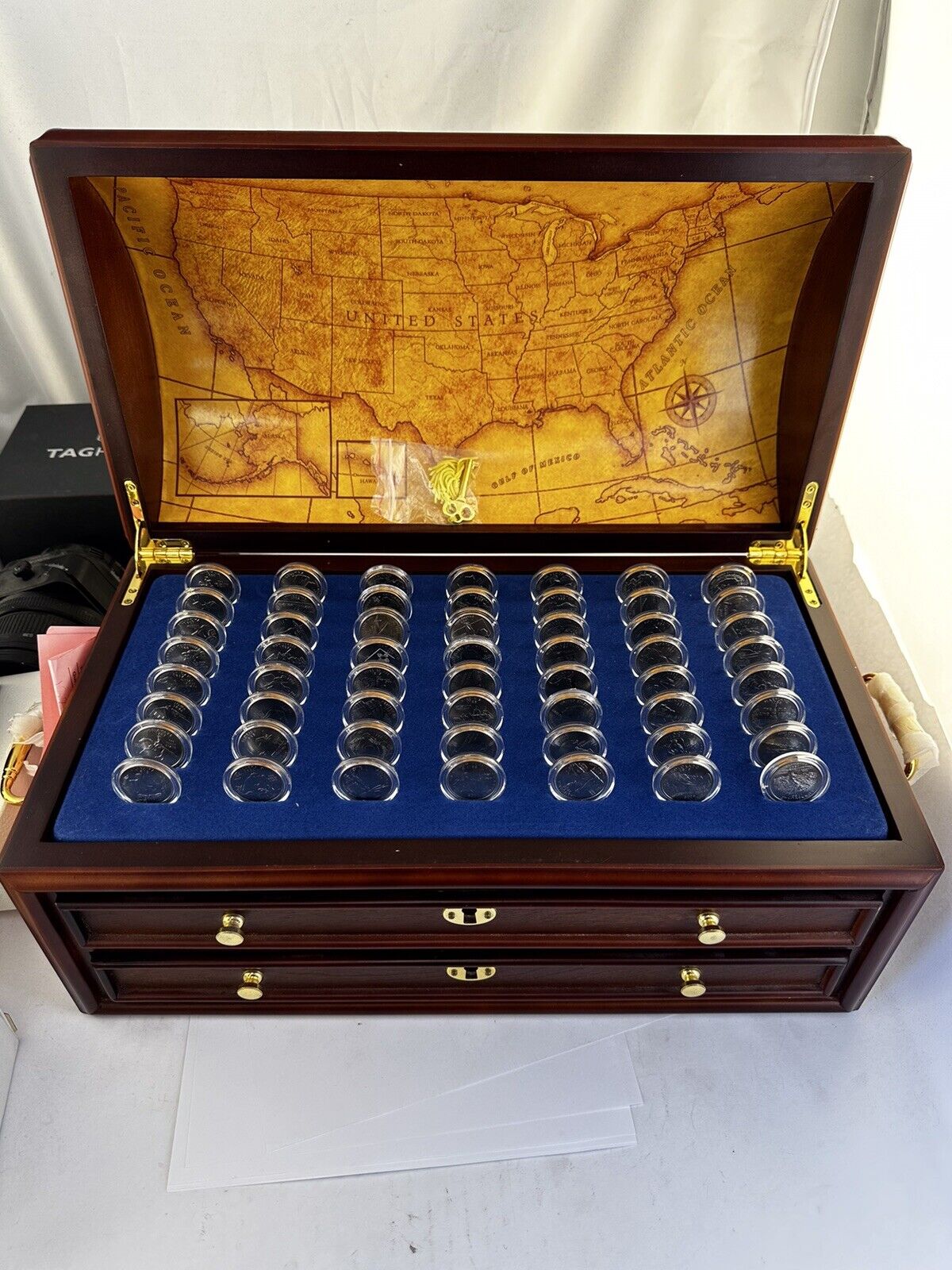 The State Quarters Treasure Chest – Danbury Mint – Quarter Set with Key