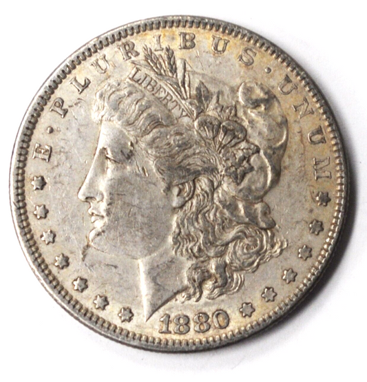 1880 $1 Morgan Silver One Dollar US Coin Philadelphia VAM 6