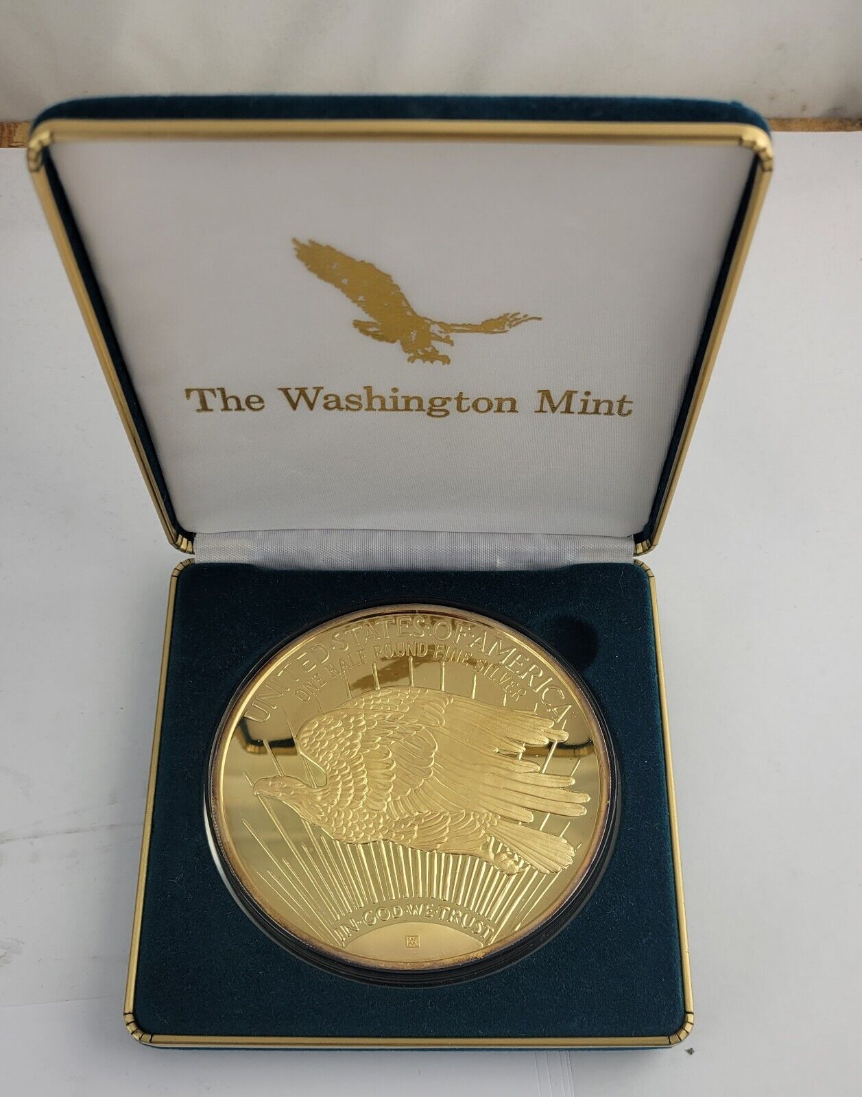 1997 Washington Mint Giant Half Pound (8.oz) Golden Eagle w/Box .999 Fine Silver