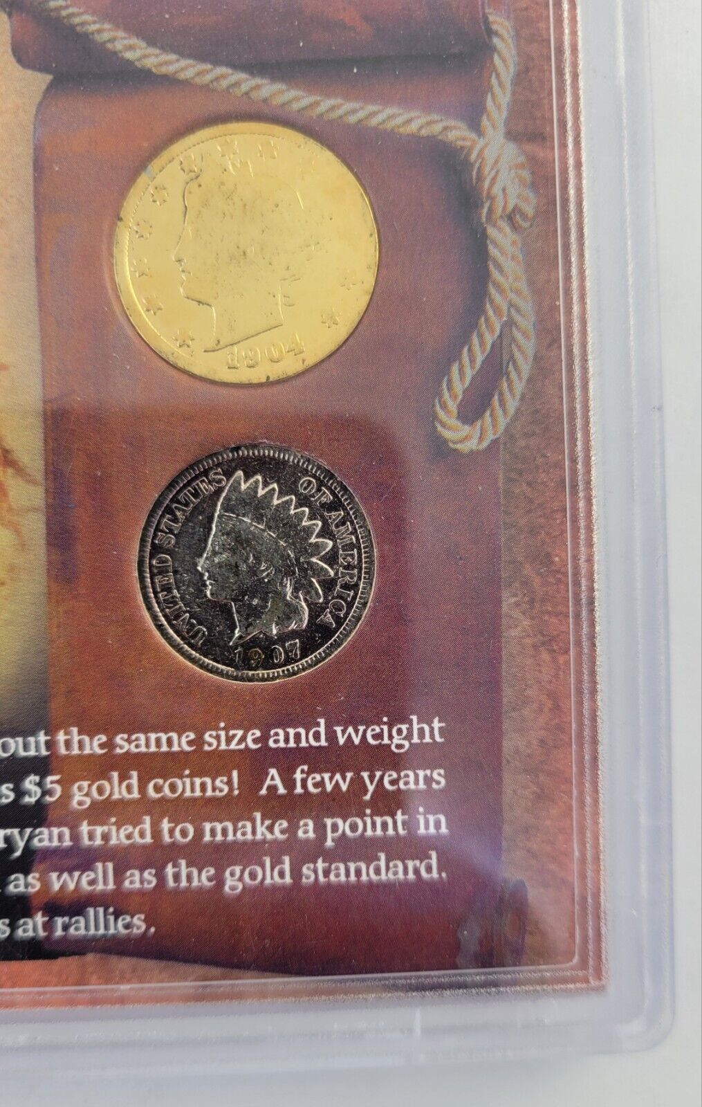 Americas First Silver Penny & Racketeer Gold Nickel From The Morgan Mint Set