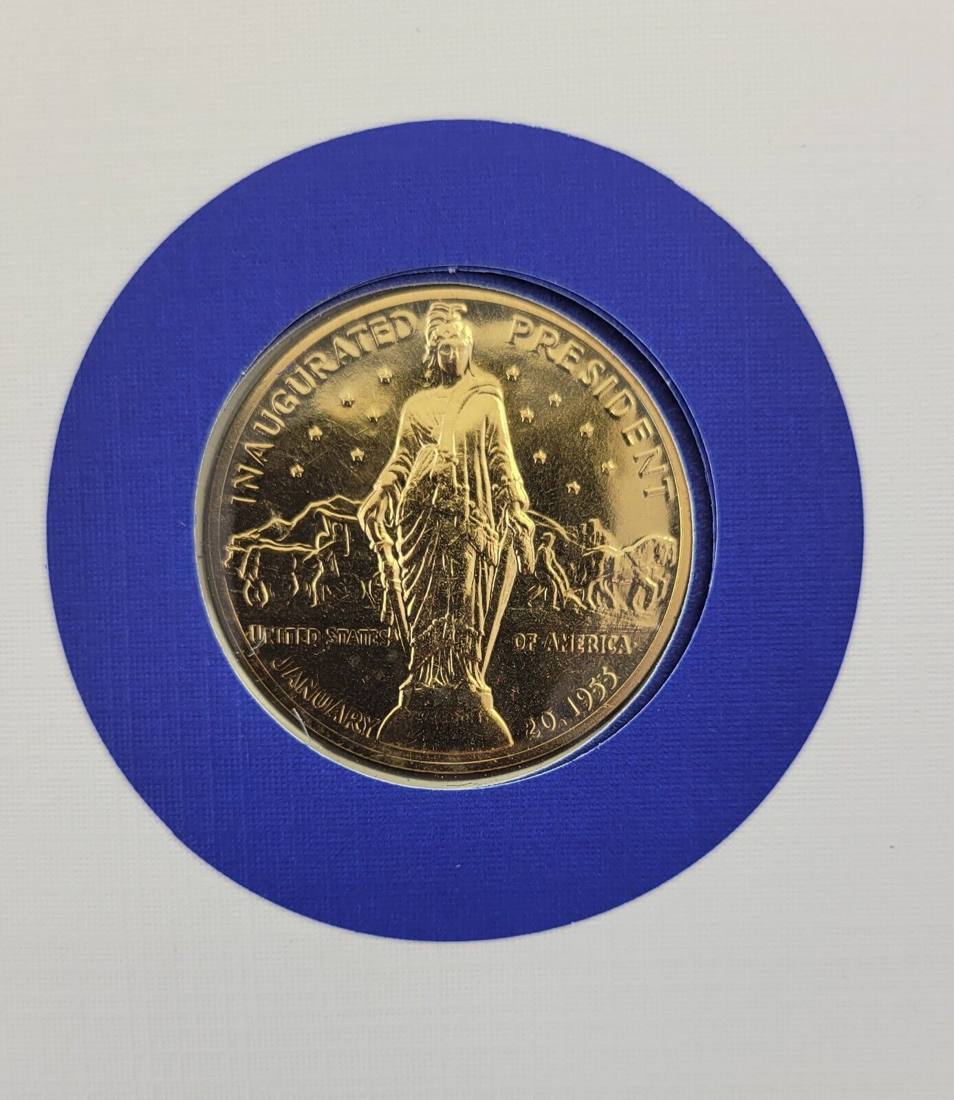 Eisenhower Presidential Covers Medal Postal Commemorative Society Gold Plated