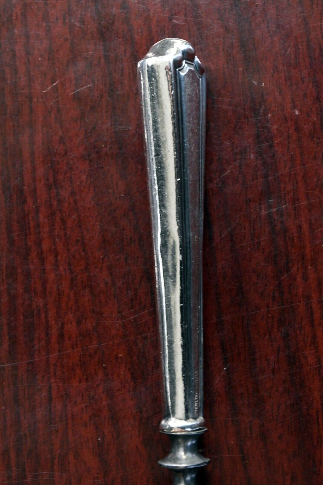 Vintage Sterling Silver/Stainless Carving Fork 8"