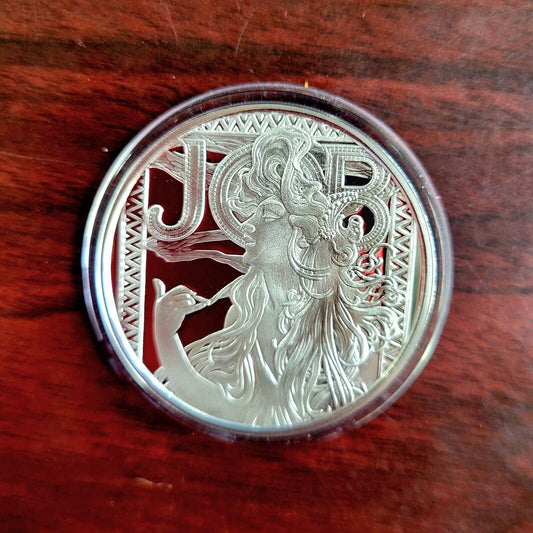 Alphonse Mucha Collection 1oz .999 Fine Silver Round Art Nuevo