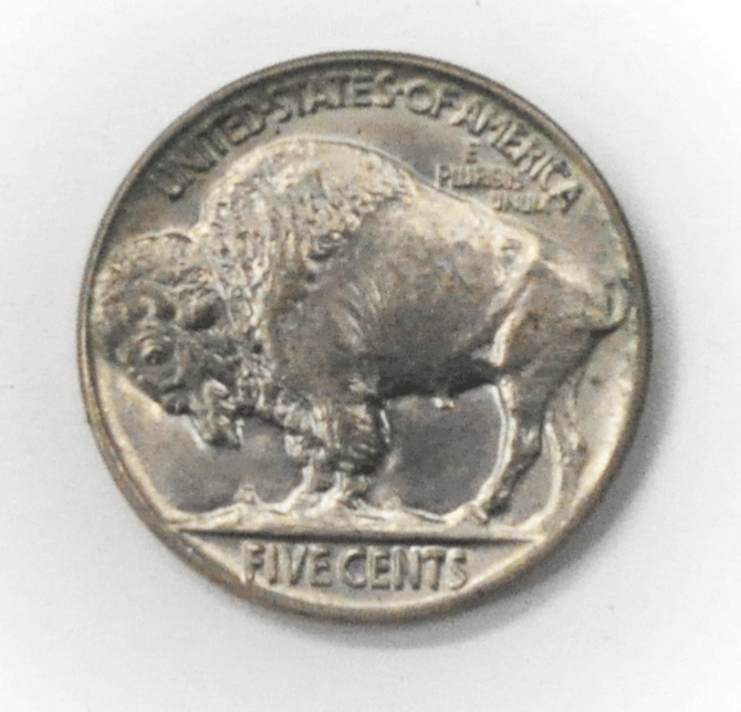 1937 5c Buffalo Nickel Five Cents US Coin Brilliant Uncirculated