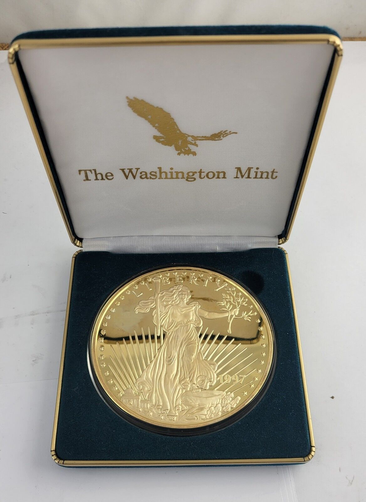 1997 Washington Mint Giant Half Pound (8.oz) Golden Eagle w/Box .999 Fine Silver